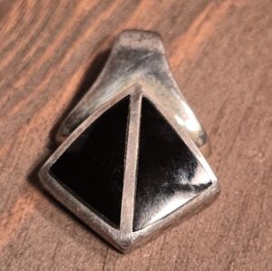 925 Silver and Black Onyx Geometric Pendant